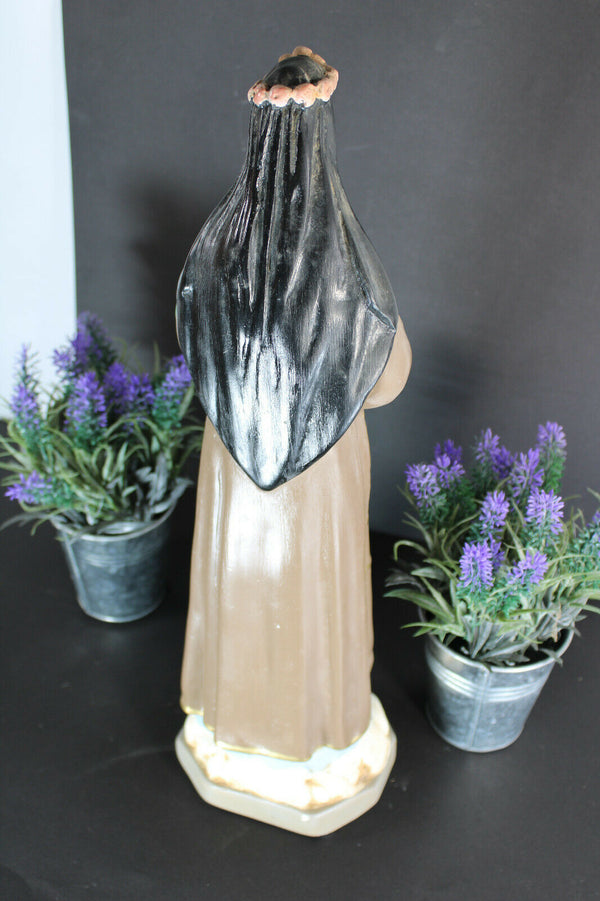 RAre antique religious saint statue Rosa lima PERU