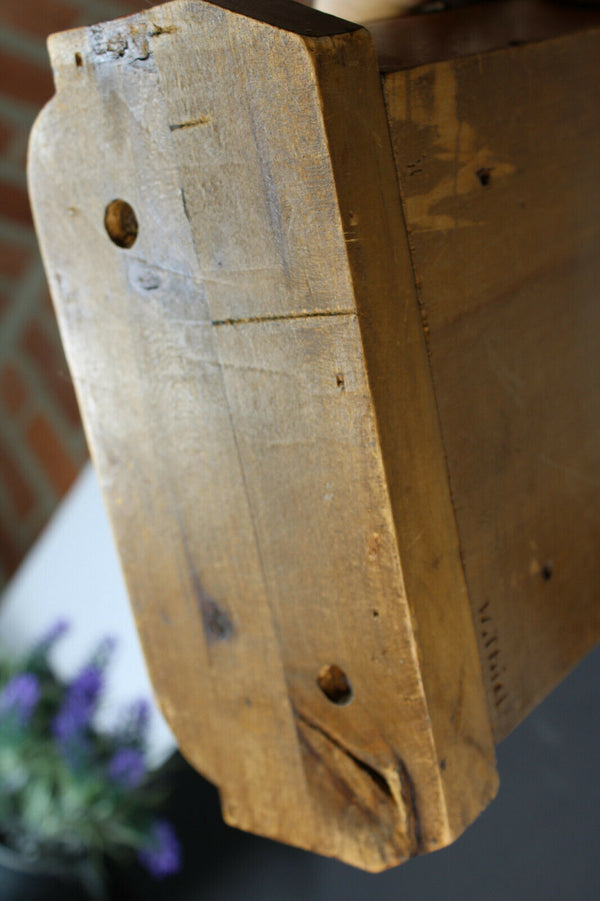 rare antique wood carved neo gothic Statue sculpture signed mary anne jesus