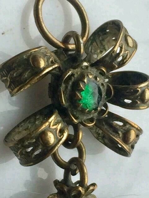 Antique 18thc Swiss Double Face Religious Pendant eglomise painting crucifix