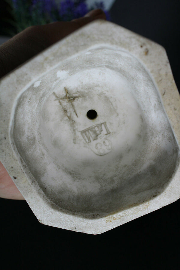 Antique French letu mauger bisque porcelain SAcred heart christ figurine statue