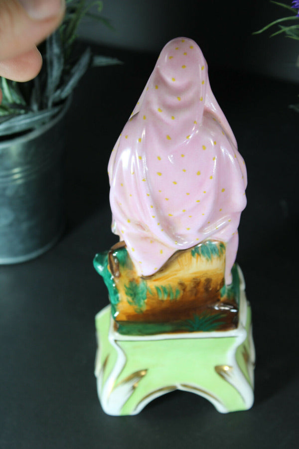 rare antique vieux paris porcelain madonna child figurine statue religious angel