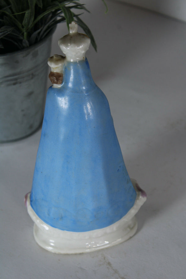 antique French notre dame de bonsecours madonna figurine statue angels