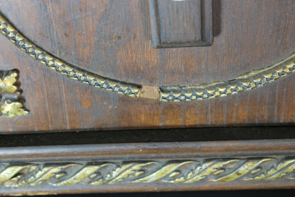 Antique French wood carved crucifix bisque porcelain corpus panel religious