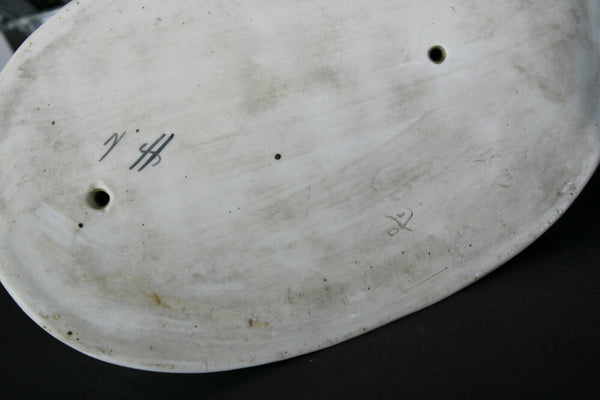 PAIR german bisque porcelain baby playing mom Figurine statues marked