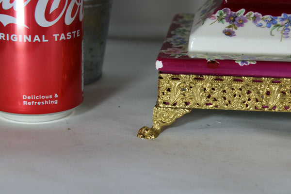 LARGE italian porcelain marked table lamp