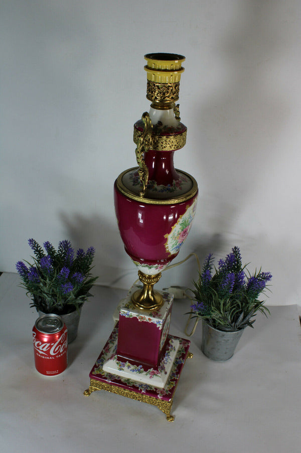 LARGE italian porcelain marked table lamp