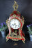 Vintage german Walt Boulle design Mantel clock brass caryatid