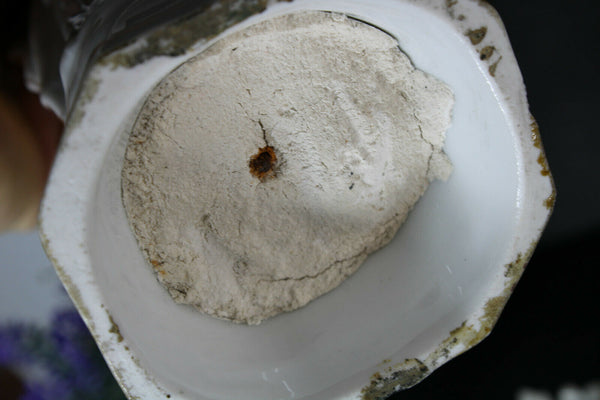 Antique vieux paris 19thc porcelain set madonna mary vases set