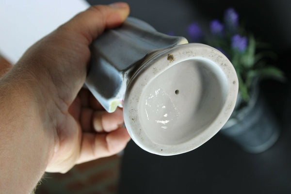 PAIR antique Vieux andenne bisque porcelain sacred heart mary jesus Statue