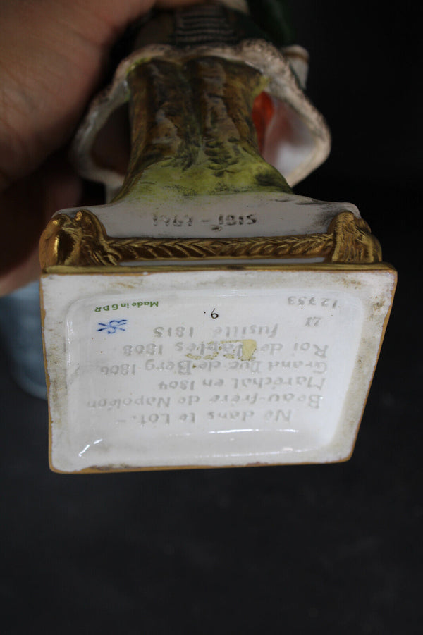 Scheibe alsbach German porcelain napoleon officer statue figurine murat