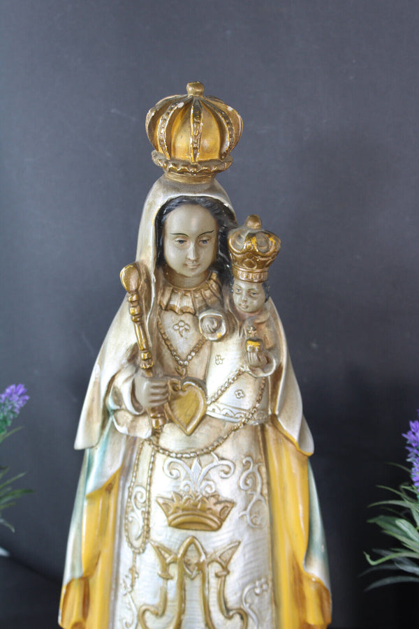Antique Flemish SAINT VIRGA JESSE HASSELT chalk madonna figurine statue