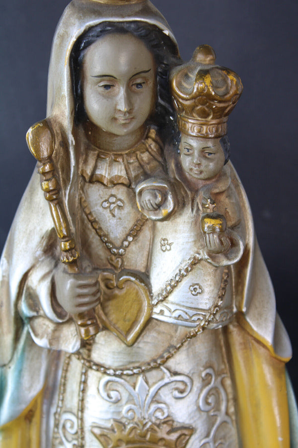 Antique Flemish SAINT VIRGA JESSE HASSELT chalk madonna figurine statue