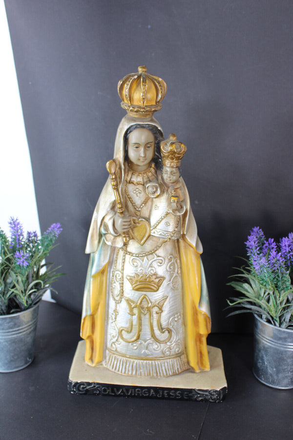 Antique Flemish SAINT VIRGA JESSE HASSELT chalk madonna figurine statue