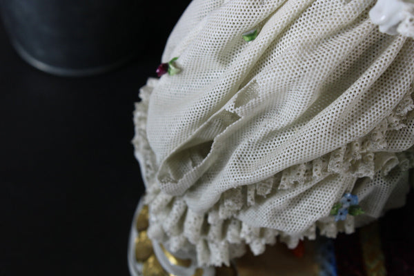 Antique GERMAN unterweissbach marked lace porcelain group piano statue