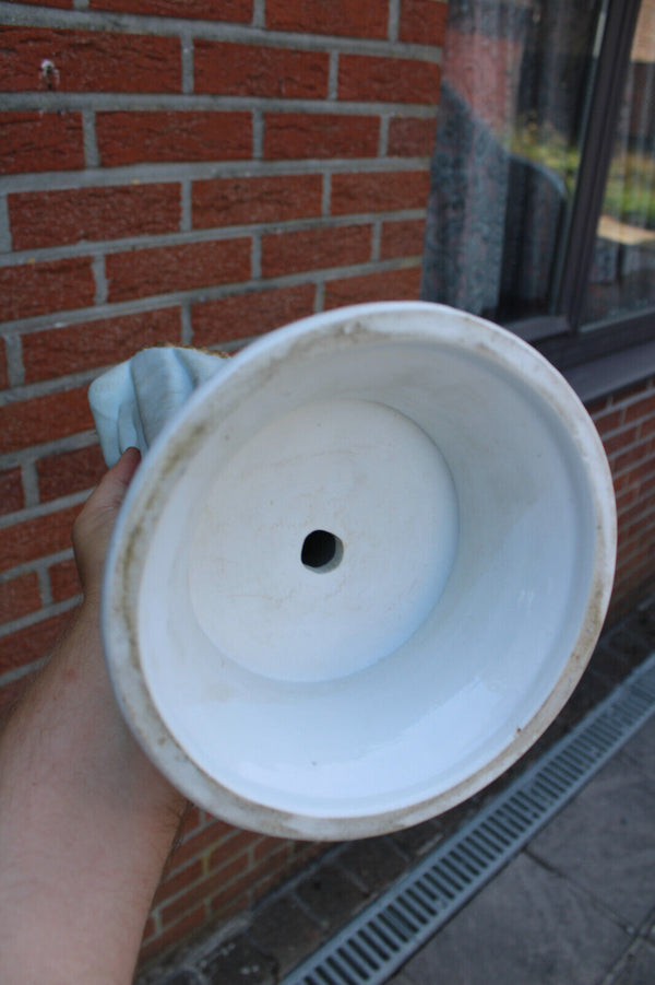 Antique Belgian vieux andenne porcelain bisque madonna angel statue rare