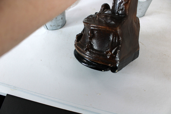 Antique ceramic religious crucifix religious