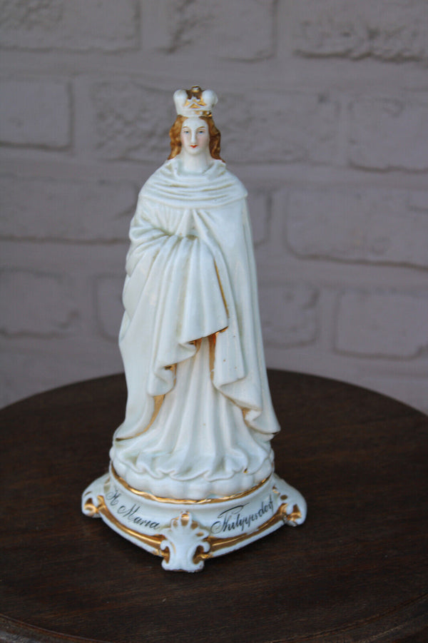 Rare antique Vieux paris porcelain statue mary of Filippsburg religious