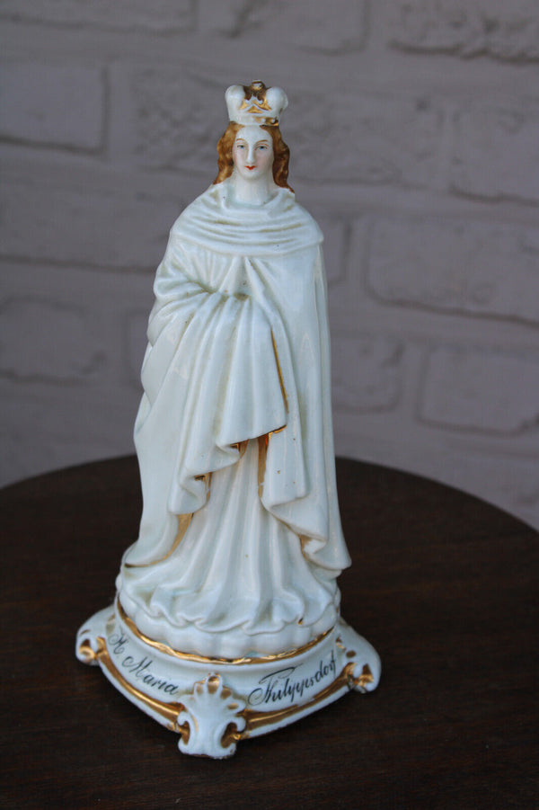 Rare antique Vieux paris porcelain statue mary of Filippsburg religious