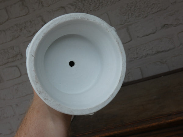 Antique Belgian vieux andenne bisque porcelain madonna mary jesus statue