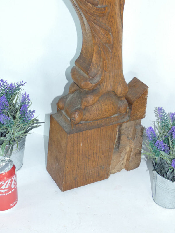 Antique wood carved departure staircase Bird dragon statue