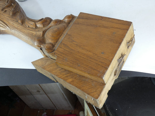 Antique wood carved departure staircase Bird dragon statue