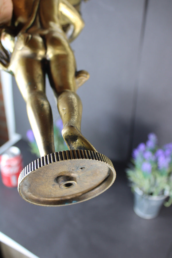 Vintage Bronze cherub putti clock figural