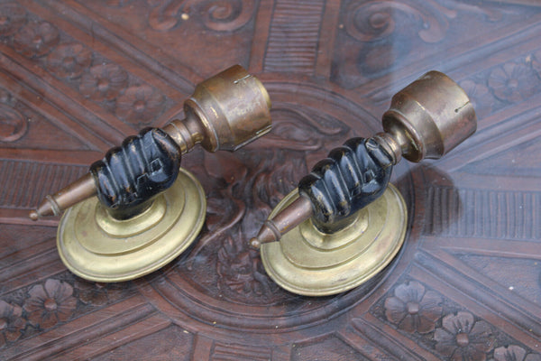 pair bronze maison charles Wall lights sconces hand form