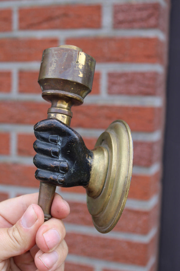 pair bronze maison charles Wall lights sconces hand form