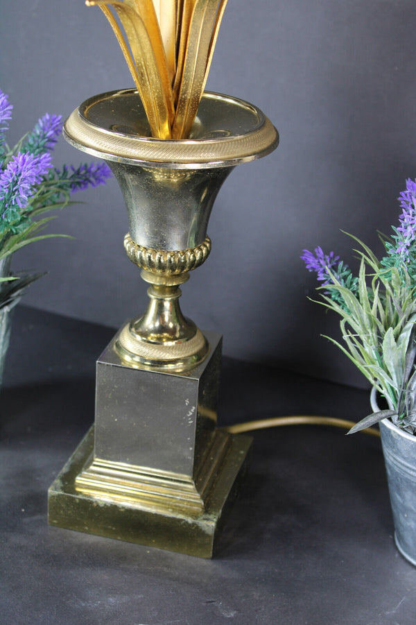 Hollywood regency Pineapple Table Lamp Brass Chrome Maison Boulanger 1970s