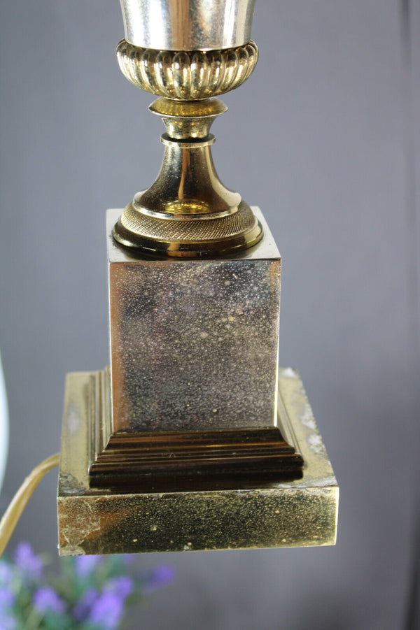 Hollywood regency Pineapple Table Lamp Brass Chrome Maison Boulanger 1970s