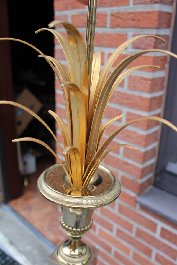 Hollywood regency Pineapple Table Lamp Brass Chrome Maison Boulanger 1970s