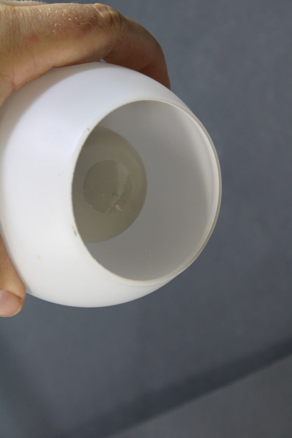 Mid century retro stilnovo design 3 arm chandelier gray opaneline shades 1970