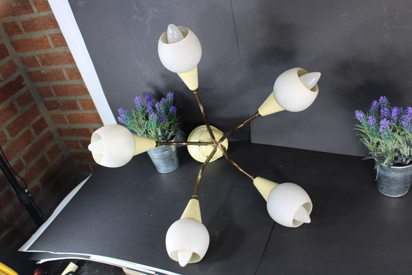Italian stilnovo design spider mid century retro chandelier 1970