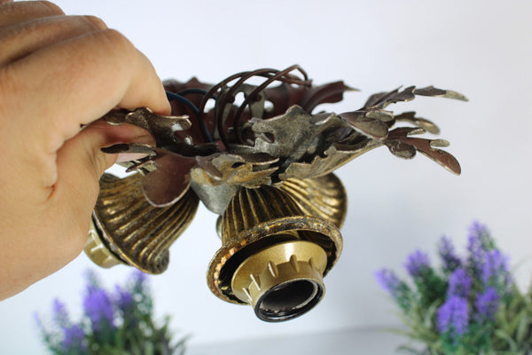 Vintage mid century  banci italian flush mount lamp chandelier metal