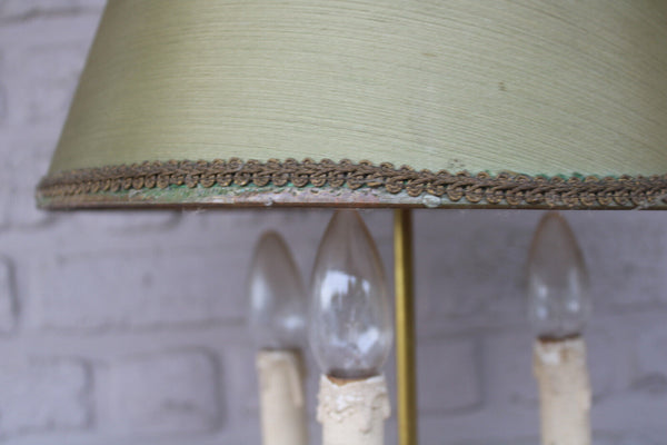 Antique brass empire bouillotte table lamp lion paws