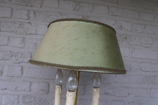 Antique brass empire bouillotte table lamp lion paws