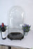 Antique large oval glass dome globe for taxidermy clock statue