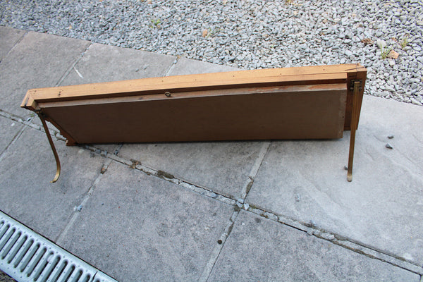 Antique rare neo gothic church wood carved panel painting saints portrait