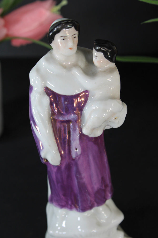 Antique vieux paris porcelain saint anthony figurine statue religious