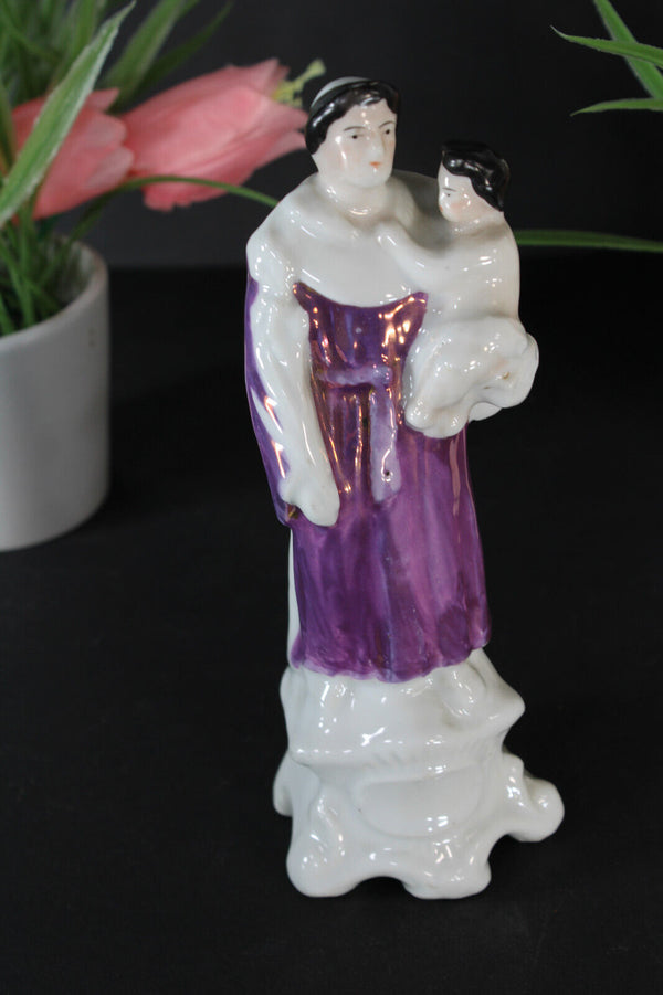 Antique vieux paris porcelain saint anthony figurine statue religious