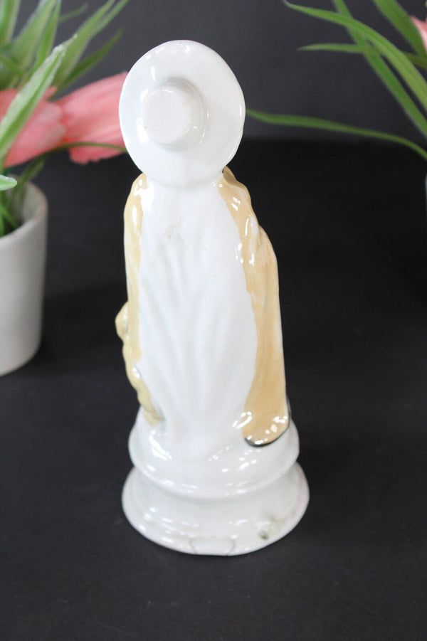 Antique vieux paris porcelain saint ROCH figurine statue religious