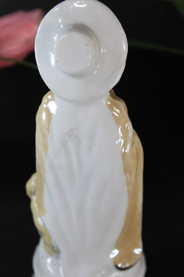 Antique vieux paris porcelain saint ROCH figurine statue religious