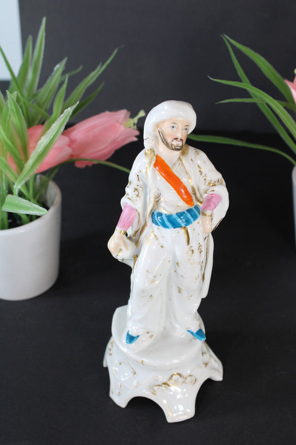 Antique vieux paris porcelain figurine statue pen holder