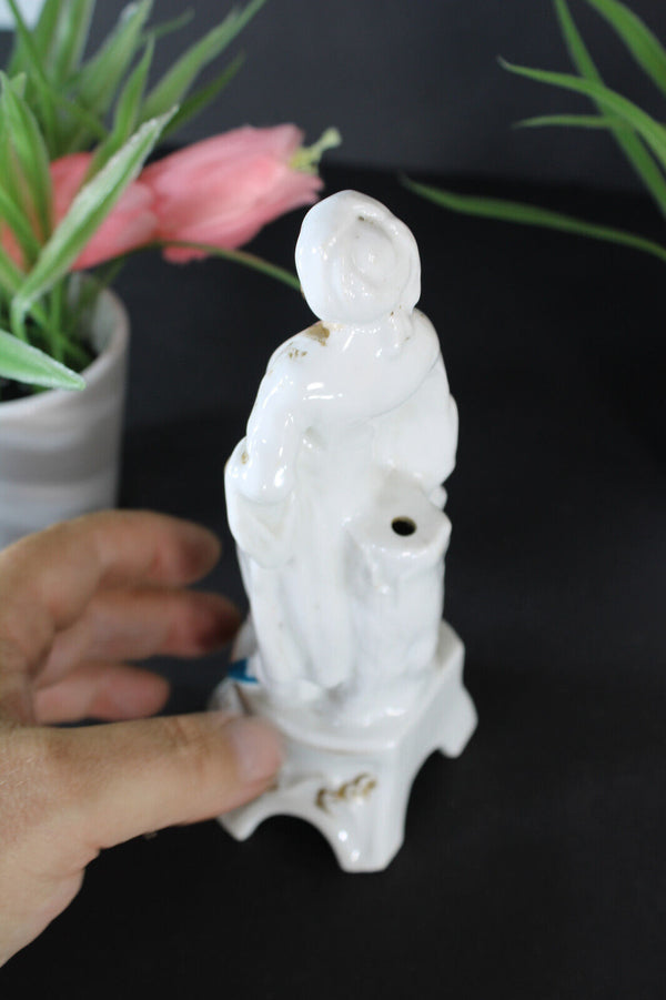 Antique vieux paris porcelain figurine statue pen holder