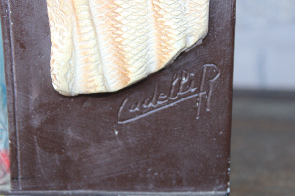 Antique ceramic chalk statue MAdonna our lady of AARSCHOT sculpture signed