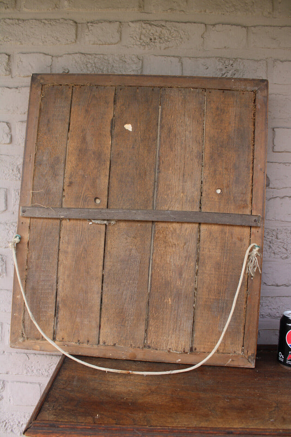 Antique embroidery handwork of pope leo XIII portrait french religious frame