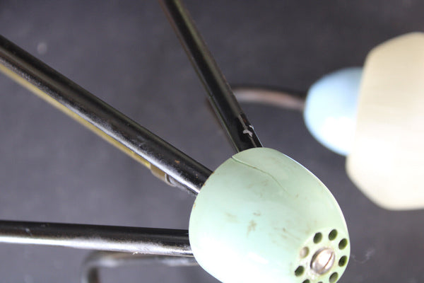 Vintage 1970 Retro stilnovo design multi colour chandelier lamp