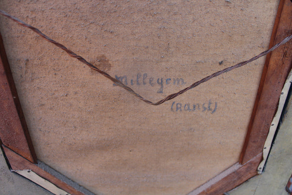 Antique BERNARD de pooter oil canvas church painting signed