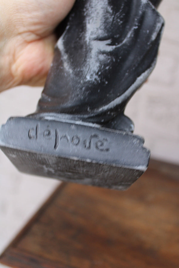 Antique ceramic notre dame de recollets madonna figurine statue