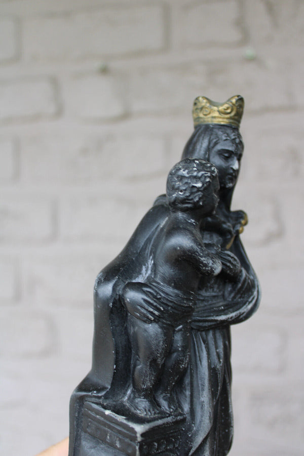 Antique ceramic notre dame de recollets madonna figurine statue